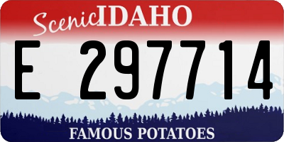 ID license plate E297714