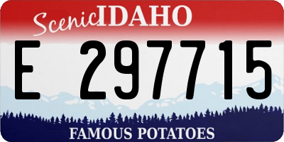 ID license plate E297715