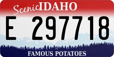 ID license plate E297718
