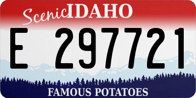 ID license plate E297721