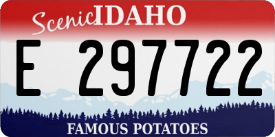 ID license plate E297722