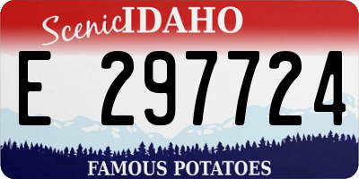 ID license plate E297724