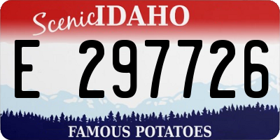 ID license plate E297726