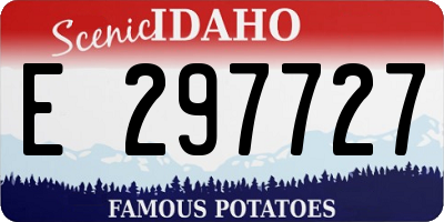 ID license plate E297727