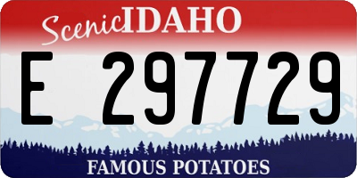 ID license plate E297729