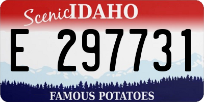 ID license plate E297731