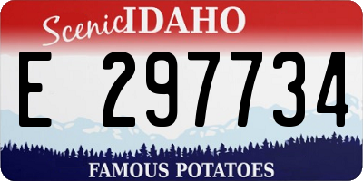 ID license plate E297734
