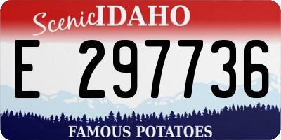 ID license plate E297736