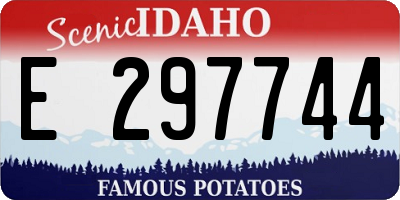 ID license plate E297744