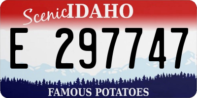ID license plate E297747