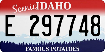 ID license plate E297748