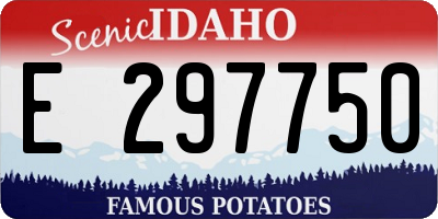 ID license plate E297750