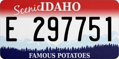 ID license plate E297751