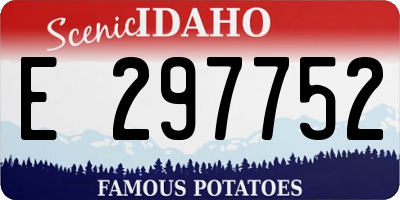 ID license plate E297752