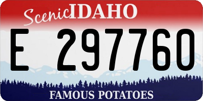 ID license plate E297760