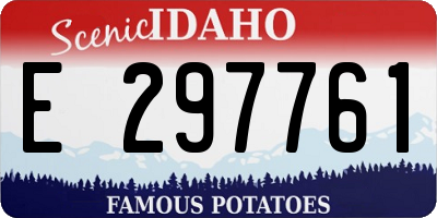 ID license plate E297761