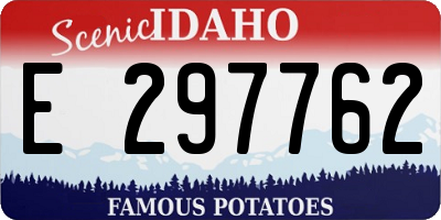 ID license plate E297762