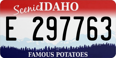ID license plate E297763