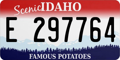 ID license plate E297764