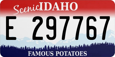 ID license plate E297767