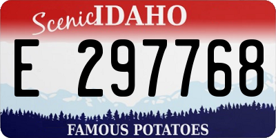 ID license plate E297768