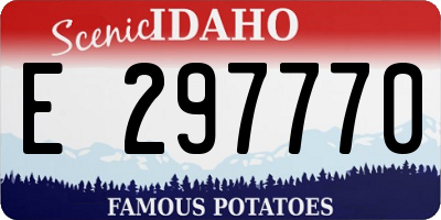 ID license plate E297770