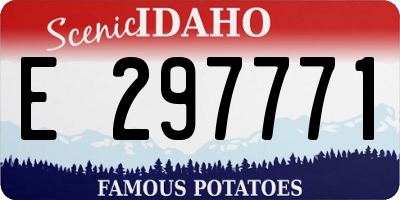 ID license plate E297771