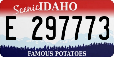 ID license plate E297773