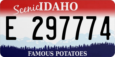 ID license plate E297774