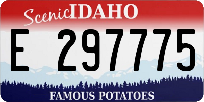 ID license plate E297775