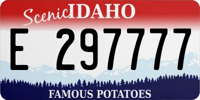ID license plate E297777