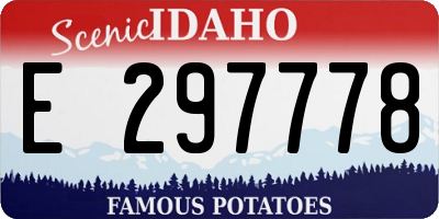 ID license plate E297778
