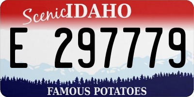 ID license plate E297779