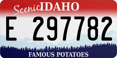 ID license plate E297782