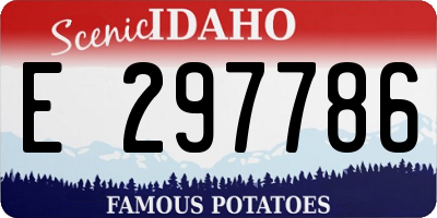 ID license plate E297786