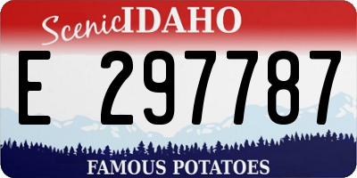 ID license plate E297787