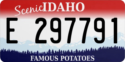 ID license plate E297791