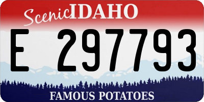 ID license plate E297793