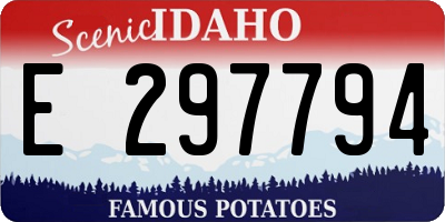 ID license plate E297794