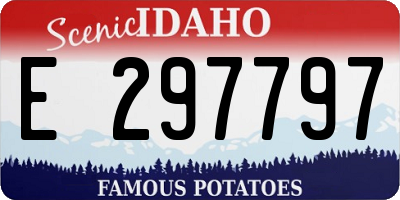 ID license plate E297797