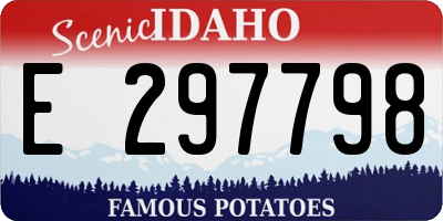 ID license plate E297798