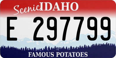 ID license plate E297799