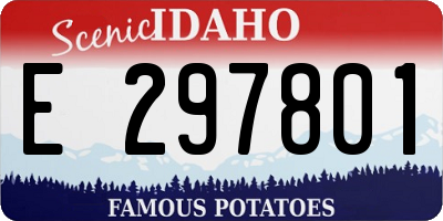 ID license plate E297801