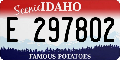 ID license plate E297802