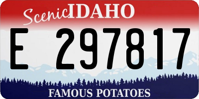 ID license plate E297817