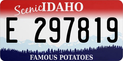 ID license plate E297819