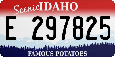 ID license plate E297825