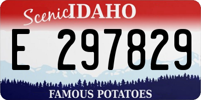 ID license plate E297829