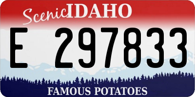 ID license plate E297833