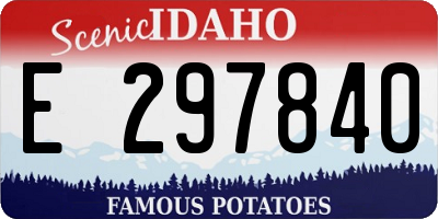 ID license plate E297840